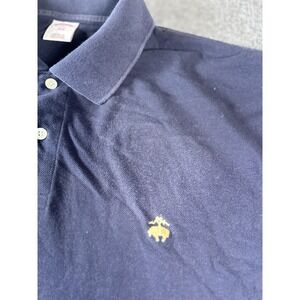 Brooks Brothers Mens Shirt Short Sleeve Original Fit 1/4 Button Up XXL Blue